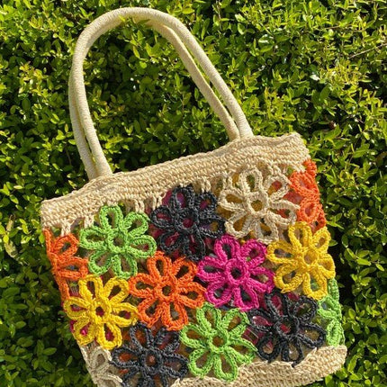 Floral Tote Bag - Handcrafted Power Blooms - Quality Wave