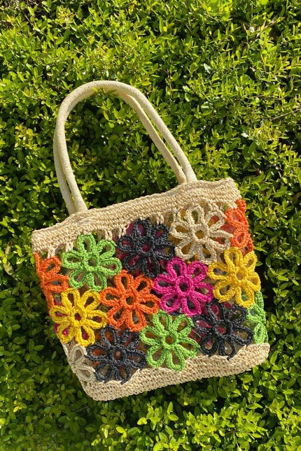 Floral Tote Bag - Handcrafted Power Blooms - Quality Wave