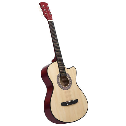 vidaXL Guitar Beginner Cutaway Guitar Acoustic Guitar with 6 Strings Basswood VidaXL