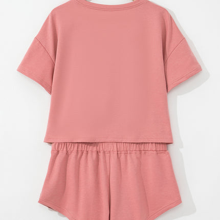 Blossom 2pcs Cropped Tee and Ruffle High Waist Skort Set