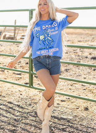 Sky Blue Rodeo Forever Western Graphic Tee