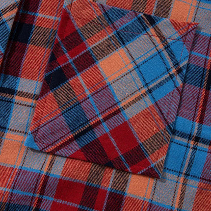 Women's Red Plaid Print Loose Vintage Shirt Dear-Lover Dropshipping