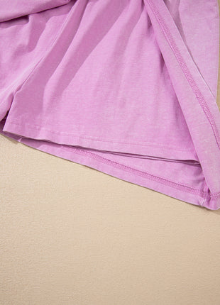 Phalaenopsis 2 Pieces Mineral Wash Cotton Tank Top Lined Split Skirt Set