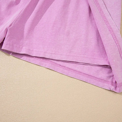 Phalaenopsis 2 Pieces Mineral Wash Cotton Tank Top Lined Split Skirt Set Dear-Lover Dropshipping