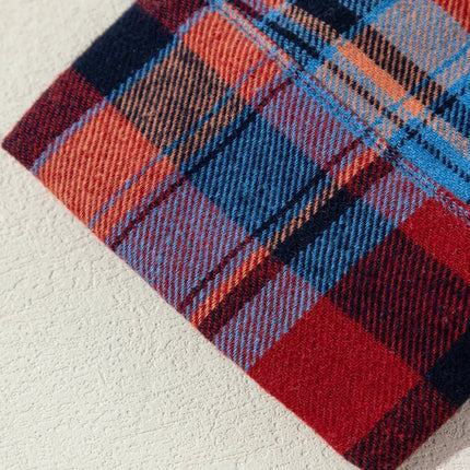 Women's Red Plaid Print Loose Vintage Shirt Dear-Lover Dropshipping