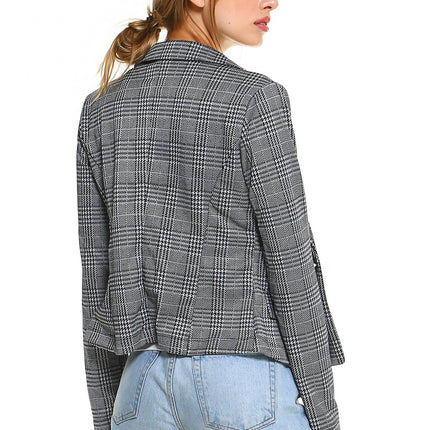 Classic Plaid Fitted Blazer